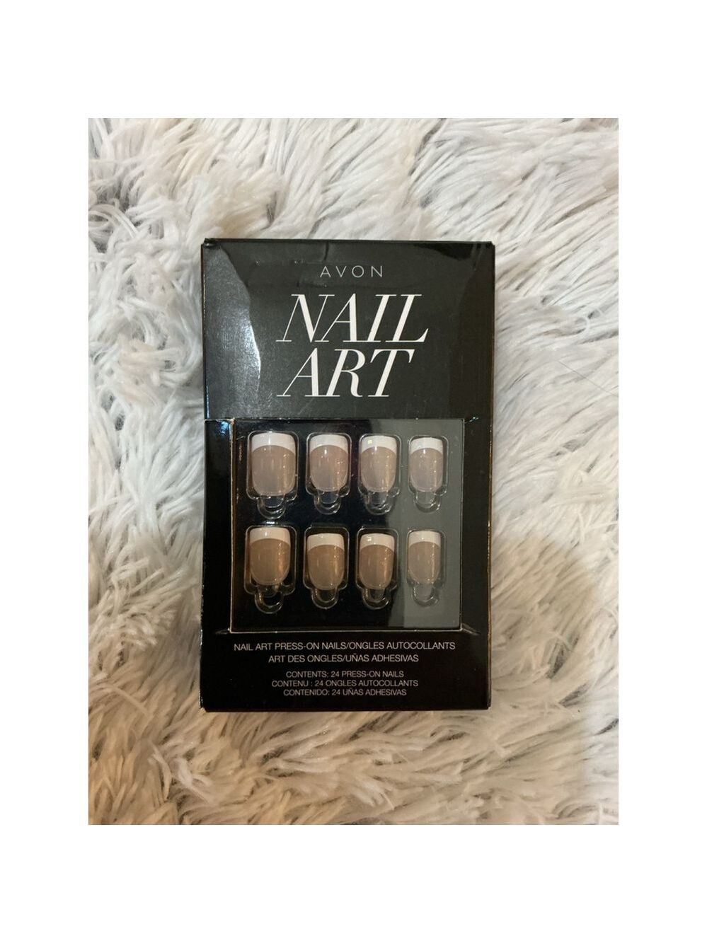 Avon Nail Art Press-On Nails Set – 24 Adhesive Nails NIB (New)